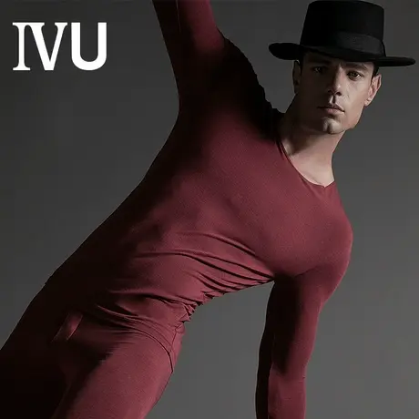 安莉芳官方奥莱IVU秋冬长袖秋衣鸡心领弹力打底衫暖肤衣男UD00071商品大图
