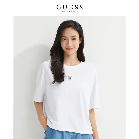 【秀智明星同款】GUESS 女士短袖T恤-YM2K8465K商品大图