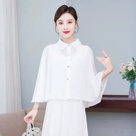 新款立领小披肩夏季配旗袍 百搭短外套罩衫 复古港味披肩女外套图片