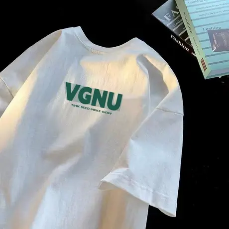 2023年新款白色短袖t恤女夏季中长款仿棉百搭时尚上衣宽松打底衫图片