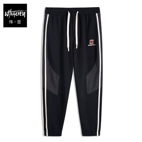 伟臣潮牌大码男装秋冬加厚休闲裤男胖子加肥加大束脚长裤肥佬卫裤商品大图