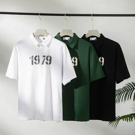 男士短袖polo衫2023夏季新款t恤翻领POLO衫商务时尚冰丝薄款体恤商品大图