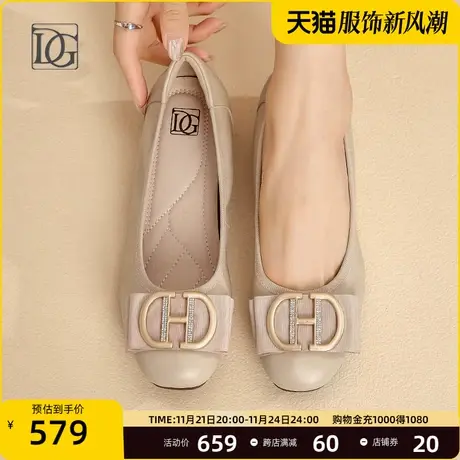 头层牛皮浅口单鞋女平底鞋新款春秋软皮软底休闲妈妈皮鞋子图片