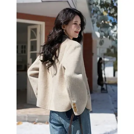 国风双面呢羊毛大衣图片