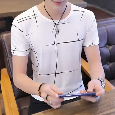 2023新款男士短袖t恤潮牌丅半袖体桖韩版潮流夏季男装修身上衣服图片