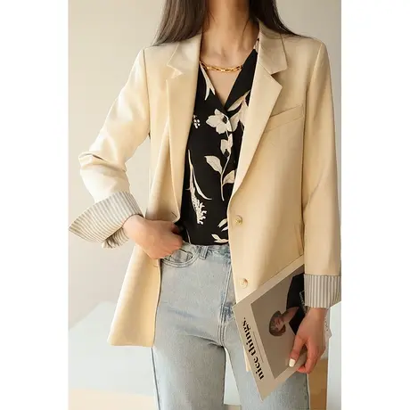 2023西装外套春季新款小个子休闲设计感小众西服女上衣英伦风图片