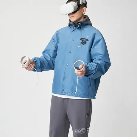 Aape旗舰店男装秋冬字母猿颜印花拉链口袋休闲长裤6930XXJ商品大图