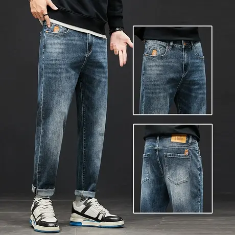秋冬款新塘高端牛仔长裤男士直筒宽松冬季2023新款冬天休闲男裤子商品大图