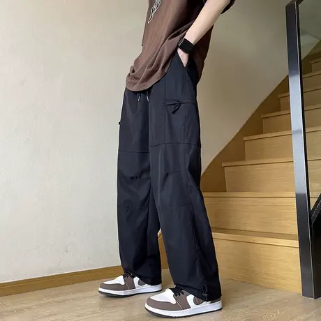 ootd机能冲锋裤户外防风防水登山骑行工装裤夏oversize宽松直筒裤商品大图