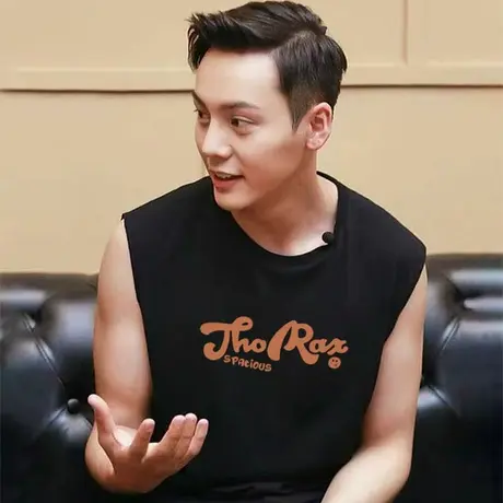 背心男坎肩男士运动健身宽肩砍袖夏季纯棉薄款胖子大码无袖t恤潮商品大图