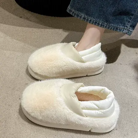 2023新款包跟月子鞋秋冬季防滑室内保暖情侣踩屎感居家棉拖鞋女冬商品大图