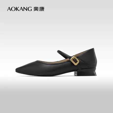 奥康女鞋 2023秋季新款真皮舒适柔软时尚尖头气质简约单鞋百搭潮商品大图
