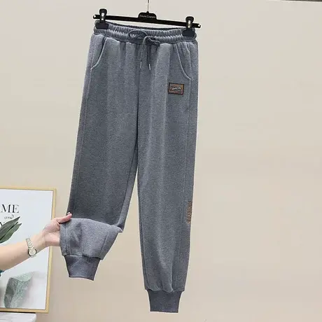 运动裤女春秋宽松休闲网红奶奶裤高腰显瘦束脚萝卜哈伦卫裤薄款潮图片