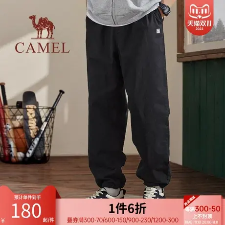 骆驼男装工装裤子男春秋季2023新款重磅宽松直筒运动户外休闲裤子商品大图