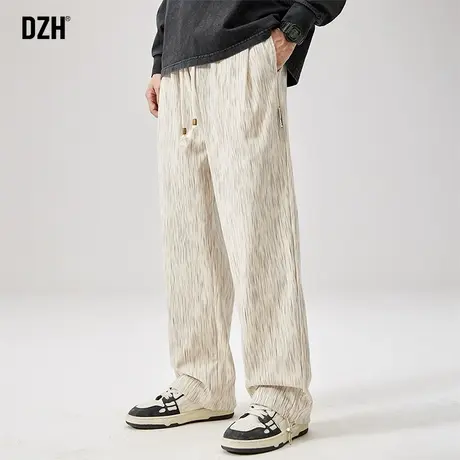 男士灯芯绒垂感裤子男款秋季2023年新款宽松阔腿裤休闲裤直筒垂感商品大图