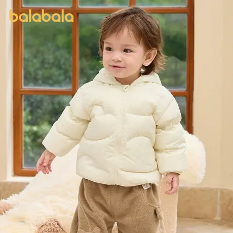 巴拉巴拉童装儿童羽绒服男童女童连帽外套2025新款秋冬装宝宝可爱图片