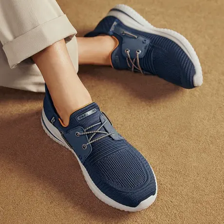Skechers斯凯奇男士春季轻质透气网布帆船鞋舒适百搭休闲鞋210606商品大图
