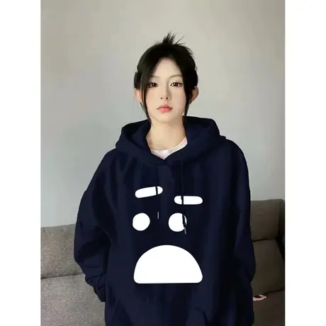 卡通连帽卫衣女春秋薄款宽松百搭oversize韩版学生外套上衣ins潮商品大图