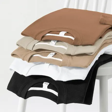 德绒长袖t恤男装2023新款秋冬保暖圆领内搭打底衫双面绒秋衣小衫商品大图