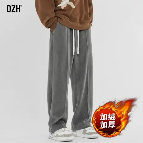 男士灯芯绒垂感裤子男春季潮牌宽松直筒裤阔腿裤2023新款休闲长裤商品大图