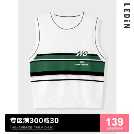 【商场同款】乐町冬季新款运动字母针织背心女马夹C1EFC1102图片