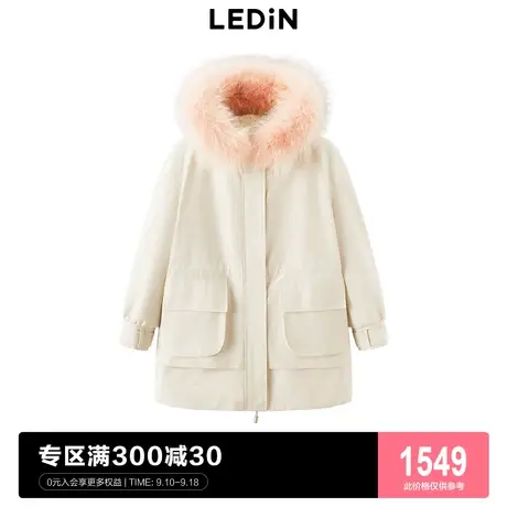 【商场同款】乐町甜美派克服2022冬季新款中长款厚外套C5ADC4L04图片