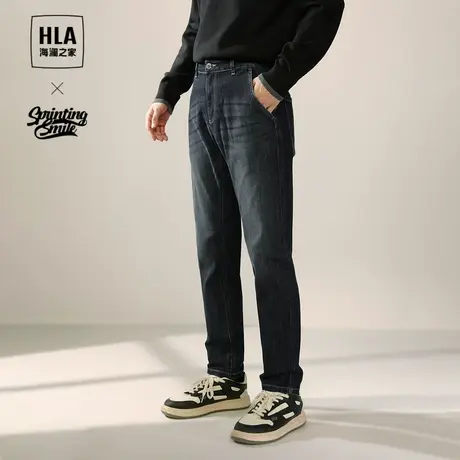 HLA/海澜之家SPRINTING SMILE系列牛仔裤2023秋季新款微弹长裤男商品大图