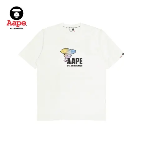 Aape旗舰店男装春夏字母印花小花图案宽松短袖T恤1293XXK商品大图