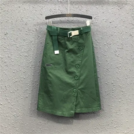 复古港味中长款牛仔半身裙女春夏新款韩版高腰显瘦时尚a字包臀裙图片