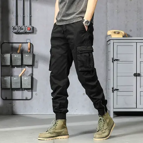 夏季薄款工装裤百搭裤子男款宽松舒适潮流夏季男裤纯棉时尚男裤商品大图