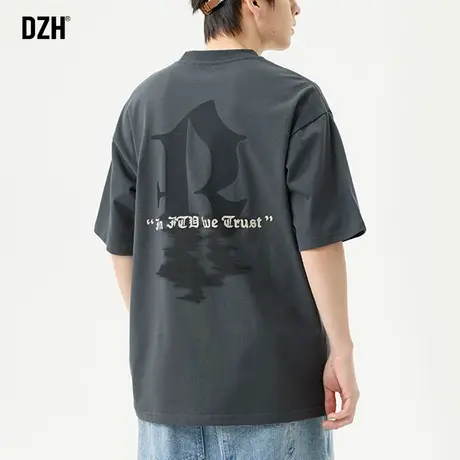 男士印花短袖t恤男夏季新款宽松潮流百搭半袖体恤衫纯棉夏天衣服商品大图