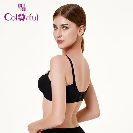 Colorful/多彩多姿内衣女无钢圈无痕美背集中聚拢中厚杯文胸C6883商品大图