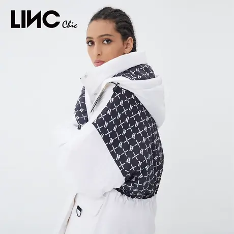 LINC金羽杰羽绒服女2023冬新款反季断码清仓专柜中长款女款面包服商品大图