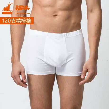 Topnew/铜牛男士内衣 120高支纯棉舒适平脚裤男封口内裤NC015商品大图