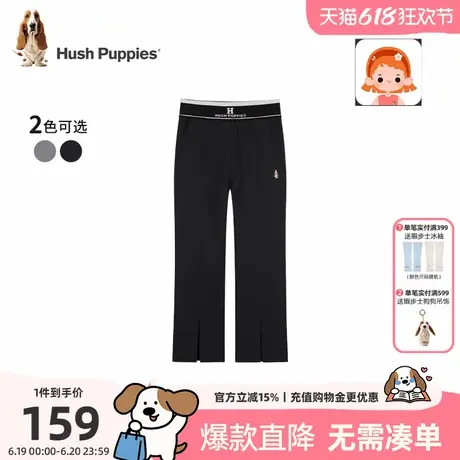 暇步士童装女童裤子2025春季新款大童宽松休闲裤儿童舒适针织长裤商品大图