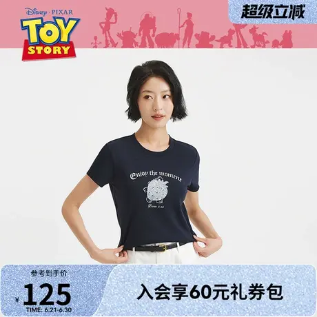 【玩具总动员系列】热风2025夏季新款女士草莓熊系列短袖T恤上衣商品大图