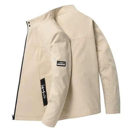 2023新款春秋装上衣男士外套韩版潮流修身帅气立领休闲棒球领夹克商品大图