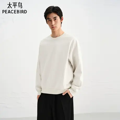 【商场同款】太平鸟男装 2025年秋季新款宽松圆领卫衣男B1CRF3413图片