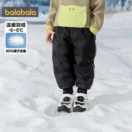 巴拉巴拉儿童羽绒裤男童女童裤子冬装2025新款童装宝宝滑雪长裤厚商品大图