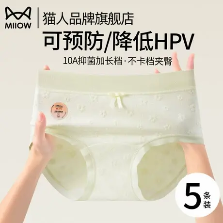 猫人内裤女2025新款抗菌裆中腰无痕透气舒适女士三角裤短裤女生商品大图