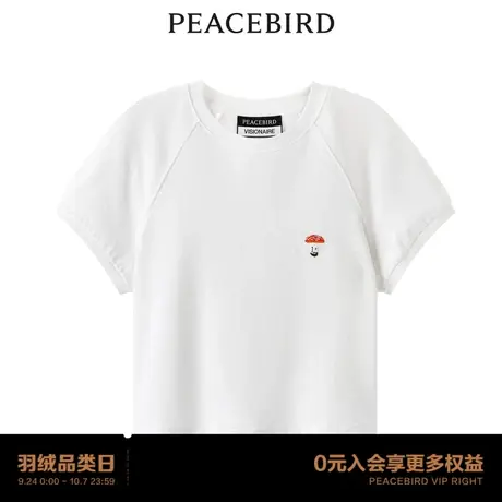 【商场同款】太平鸟VISIONAIRE合作系列2023秋季新款修身针织T恤图片