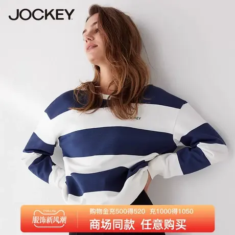 Jockey居可衣女士家居服上衣长袖圆领睡衣棉质舒适透气四季可穿商品大图
