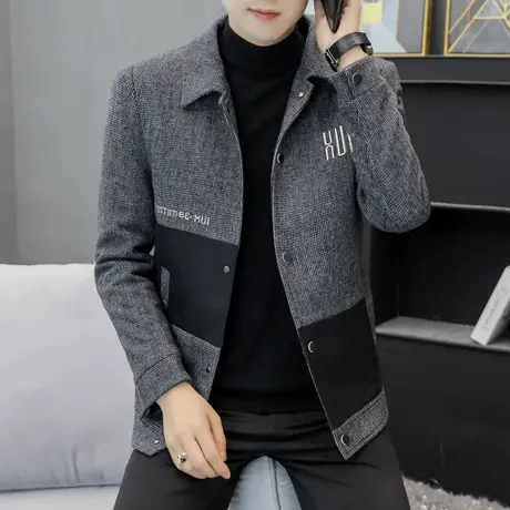 外套男士2025春季新款帅气翻领上衣韩版潮流休闲宽松百搭男装夹克商品大图