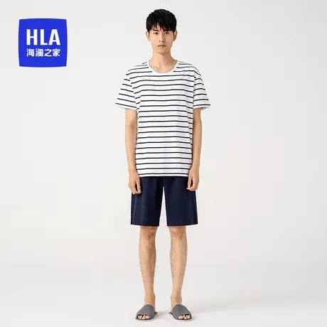 HLA/海澜之家亲子睡衣春夏短袖短裤儿童薄款家居服套装商品大图