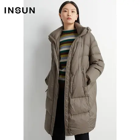 INSUN恩裳奥莱冬季柔软面包型休闲鸭绒羽绒服商品大图