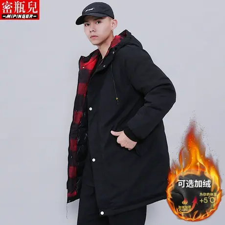 密瓶儿肥佬外套棉服男宽松冬季男士大码加肥加大青少年加绒加厚潮商品大图