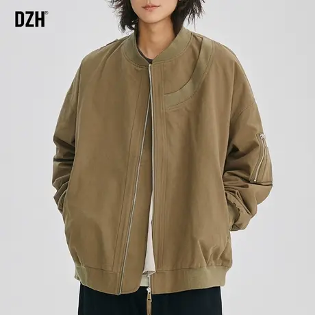 男士飞行服工装外套男春秋设计感上衣拼接美式棒球服男款休闲夹克商品大图