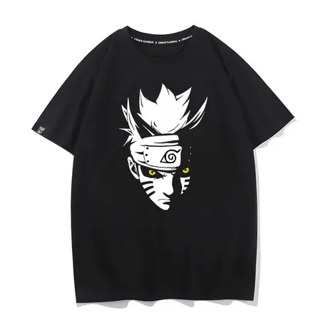 秀洛火影忍者衣服漩涡鸣人周边半袖打底衫纯棉动漫周边短袖t恤男商品大图