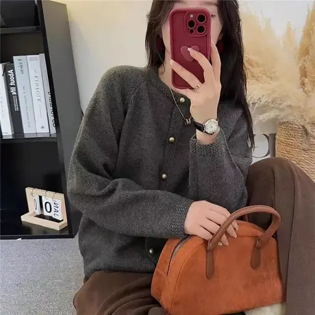 开衫毛衣女款2023新款秋冬内搭外穿美拉德穿搭上衣冬季外套上衣女图片