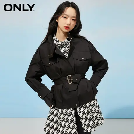 ONLY奥莱夏季时髦收腰酷飒通勤百搭短风衣外套女图片